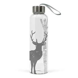 Bild von Glasflasche Mystic Deer real silver Hirsch 550 ml